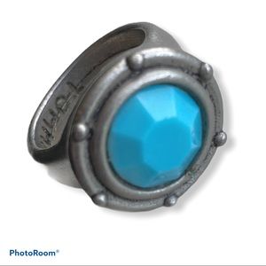 💎 Tommassini Vintage Statement Ring Blue Silver 6 Handmade in USA